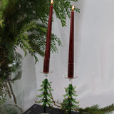 Fir Tree Glass Taper Candleholder