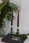 Fir Tree Glass Taper Candleholder
