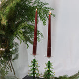 Fir Tree Glass Taper Candleholder