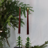 Fir Tree Glass Taper Candleholder