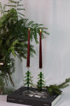 Red 10" Beeswax Taper Candles