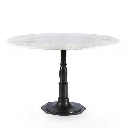 Lucy Round Dining Table - White Marble