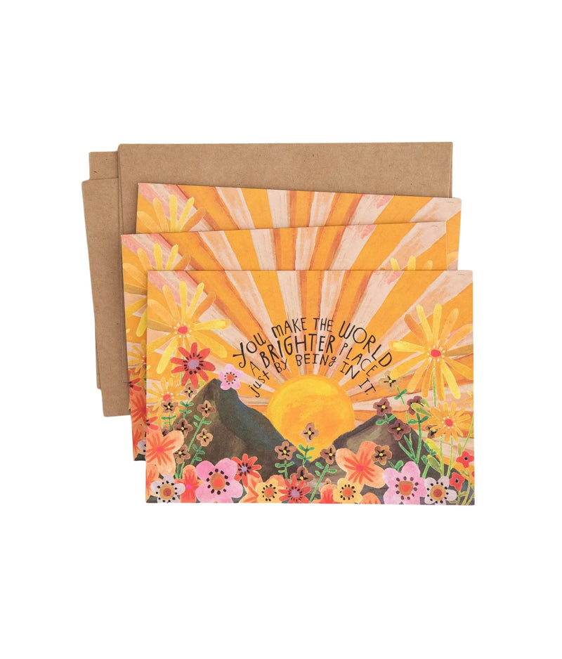 Make the World Brighter Greeting Cards