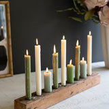 Recycled Wood Nine Tapered Candelabra