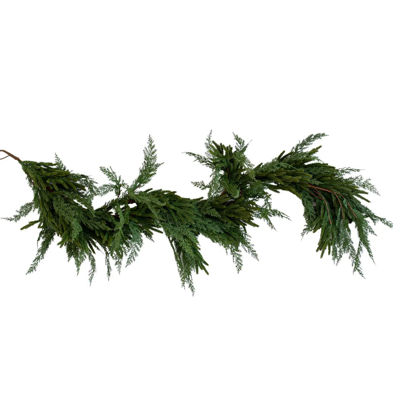 Norfolk & Cypress Mix Real Touch Faux Garland 6ft