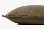 Olive Pillow With Fringe