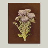 Lilac Dahlia on Brown Artist Board