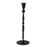 Hand-Forged Iron Taper Holder, Black
