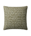 Green / Grey Floral Down Filled Pillow