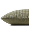 Green / Grey Floral Down Filled Pillow