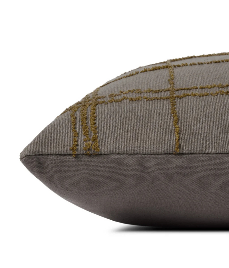 Charcoal / Olive Pillow