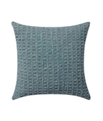 Down Filled Blue Textured Pillow