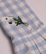 Blue Ruffled Gingham Dish Towel