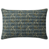 Blue / Green Floral Down Filled Pillow