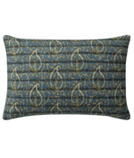 Blue / Green Floral Down Filled Pillow