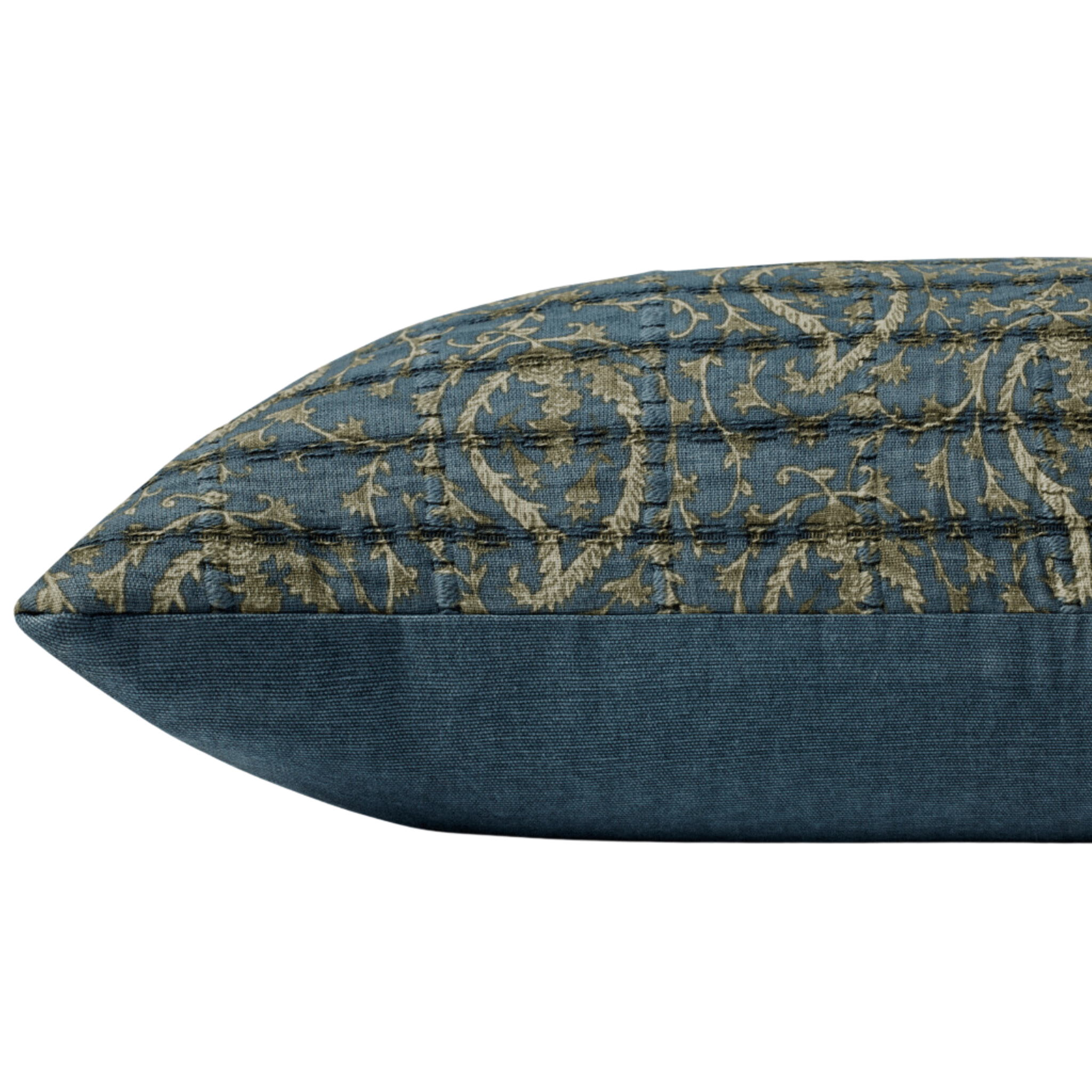 Blue / Green Floral Down Filled Pillow