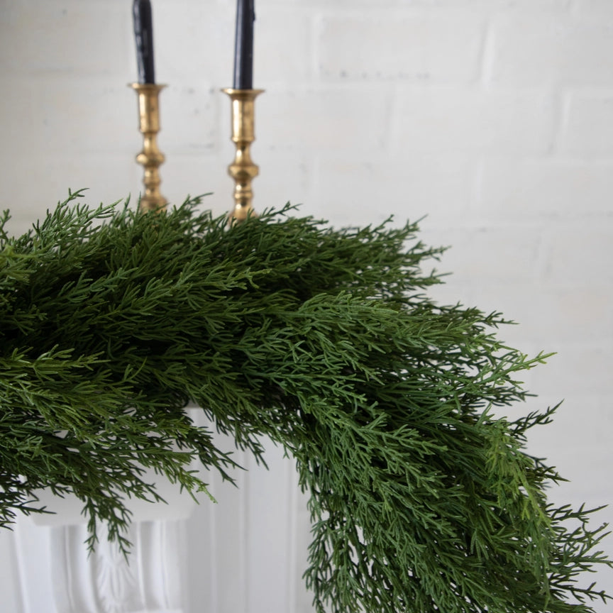 Real Touch Cypress Pine Garland 6ft