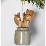 Resin Crock with Utensils