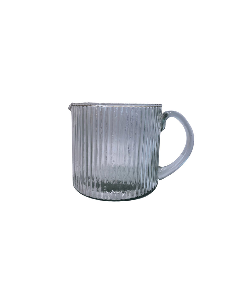 Ribbed Glass Pitcher