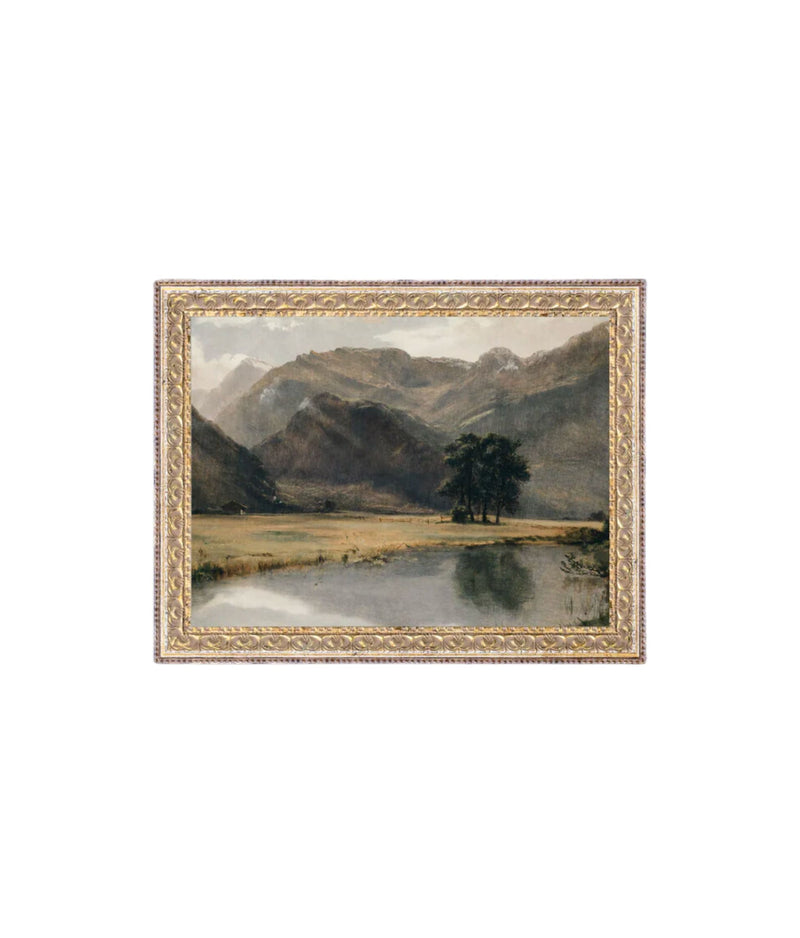 River Mountainscape Framed Art