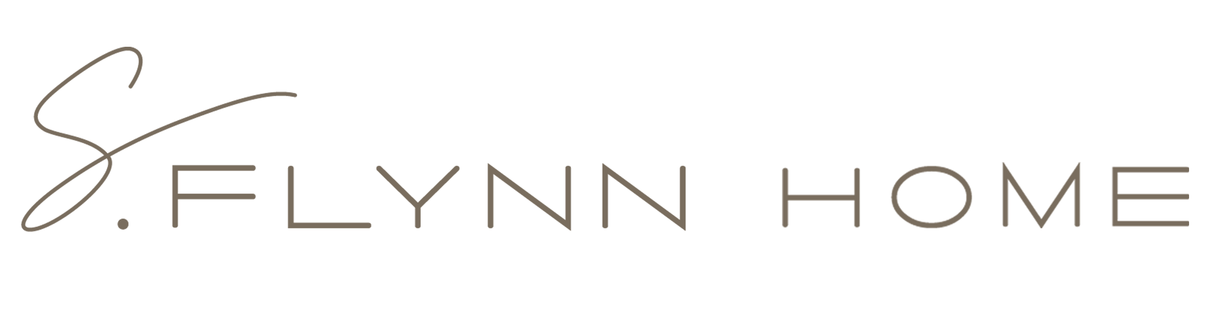 S. Flynn Home logo in a minimalist style with a signature design.