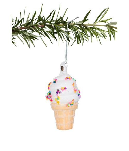 Soft Serve Ice Cream Cone Ornament