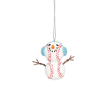 Baseball Snowman Ornament