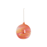 4.75" Glass Pink Iridescent Ornament