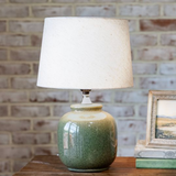 Green Fleck Ceramic Lamp