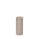 Sandstone 8" Uyuni LED Pillar Candle Rustic