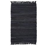 2'x3' Black Sturbridge Rag Rug