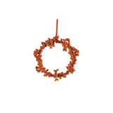8" Round Flocked Ball Wreath