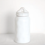 Large White Jar w/ Lid