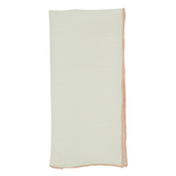 Linen Stonewashed Pink Border Stitch Napkin