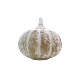 Hand-Blown Orange Frosted Glass Pumpkin