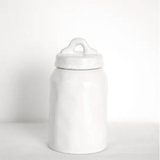 Medium White Jar w/ Lid