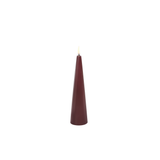 Wine Red 8.5" Uyuni LED Cone Candle