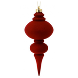 Cranberry Frosted Finial Box 10"