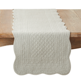 Blue Grey Quilted Runner