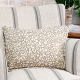 Beige Floral Pillow