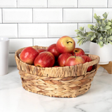 Large Oval Hyacinth & Wire Tub