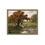 Shepherd with Flock