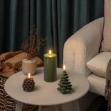 Brown Uyuni LED Pine Cone Candle