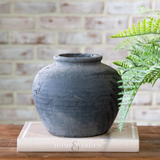 7.5" Charcoal Round Vase