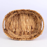 Large Oval Hyacinth & Wire Tub