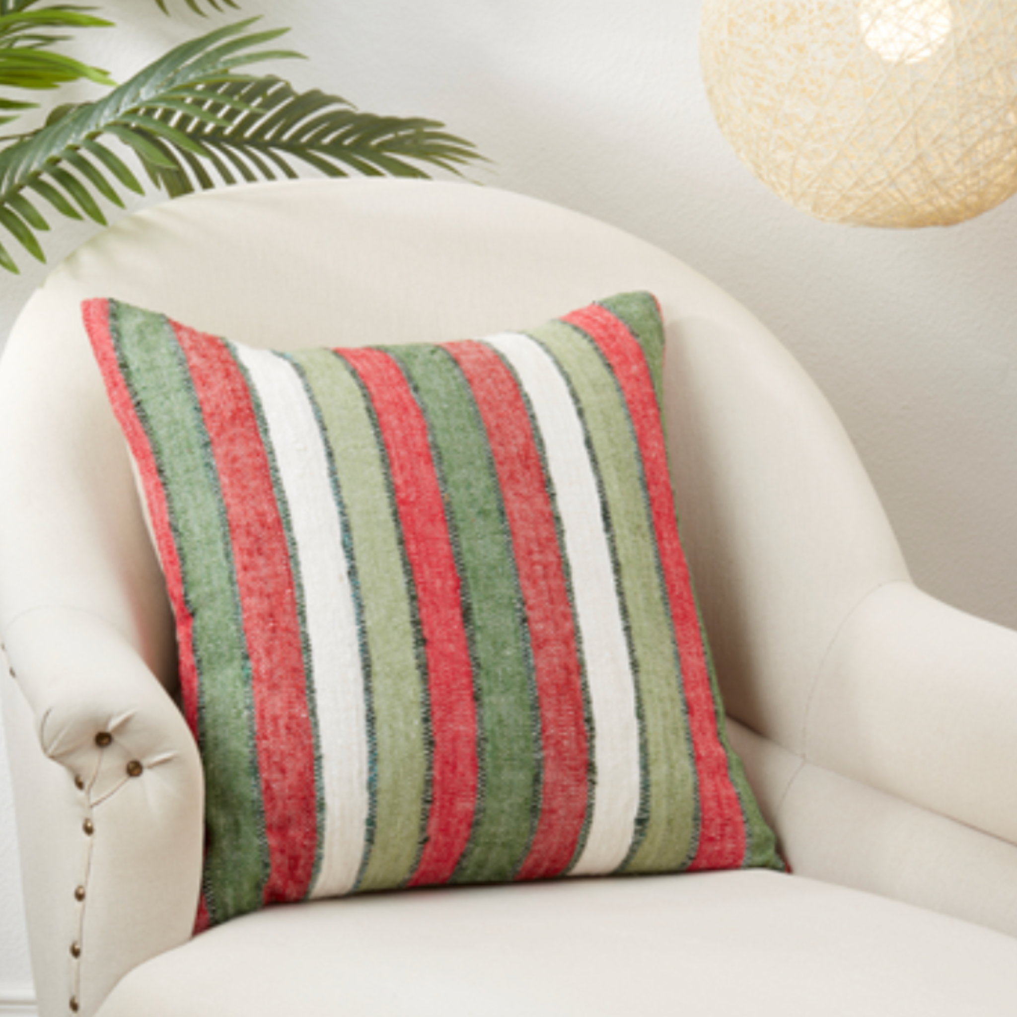 Striped Christmas Pillow