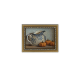 Pumpkin + Blue Floral Pitcher Artwork