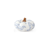 Delft Blue Floral Ceramic Pumpkins