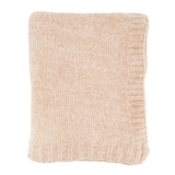 Oatmeal Knitted Chenille Throw