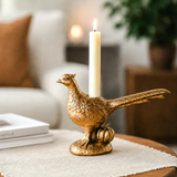 8" Pheasant Candle Holder